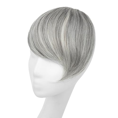 Miniatura 9 de SARLA Flequillo de pelo lateral con clip en color negro desteñido de una pieza para mujer