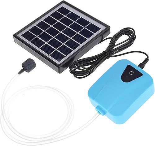 Miniatura 8 de GOTOTOP Bomba de aire solar, bomba de oxígeno de agua para estanque de peces, acuario, oxigenador AC/DC, aireador con piedra de aire 2L/min