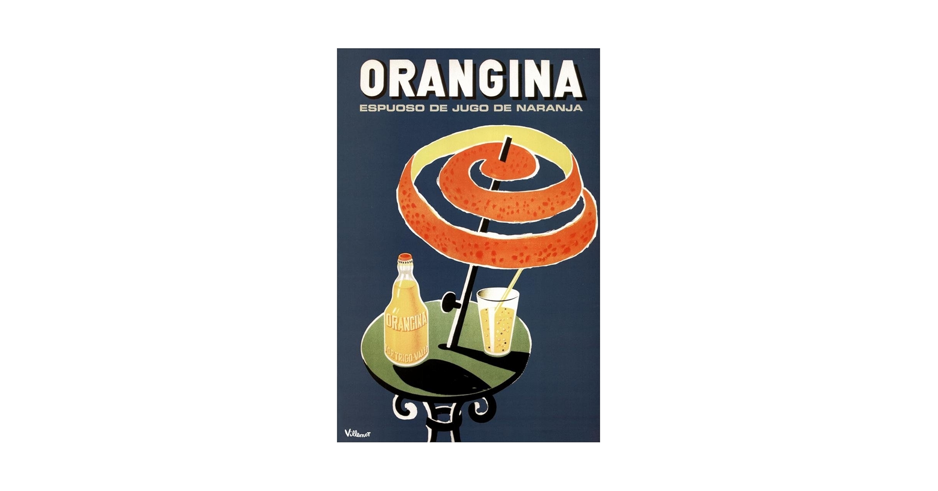 Amazon.com: Laminated Bernard Villemot Orangina Vintage