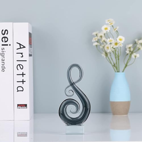 Miniatura 7 de Esculturas y estatuas de vidrio, estatuas de notas de vidrio, arte de vidrio soplado a mano, decoración moderna para mesas de café, oficina,