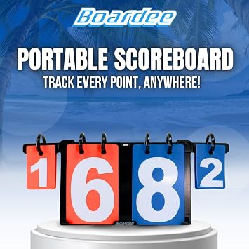 Scoring Board – Wearable & Attachable Manual Cornhole Scoreboard - Score Keeper for Beach Volleyball, Tennis, Ping Pong – Weatherproof Portable Scoreboard for Easy Scoring