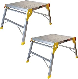 Excel Aluminium Folding Hop Up Platform Work Bench 600mm x 600MM Pack of 2