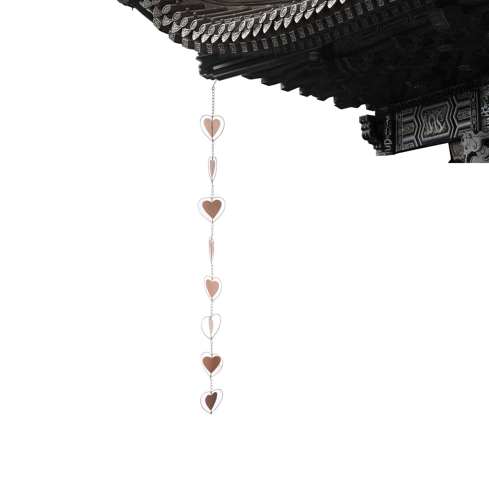 Rain Chains for Gutters, Functional and Decorative Replacement for Gutter, Rain Chain Cups Redirect Water and Home Display, Unique Downpipe Extension, House