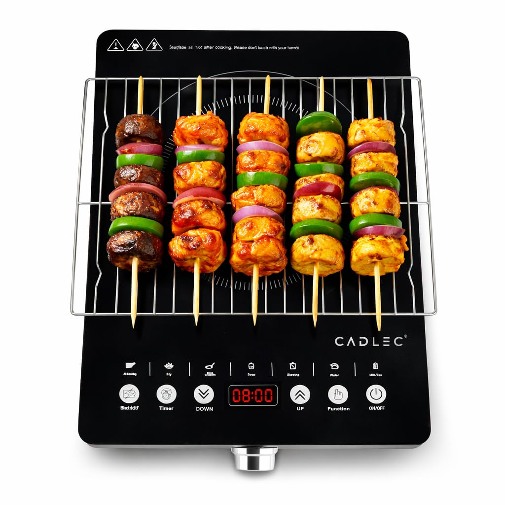 Cadlec HeatMate 2200W Infrared Cooktop Stove with Grill Rack…