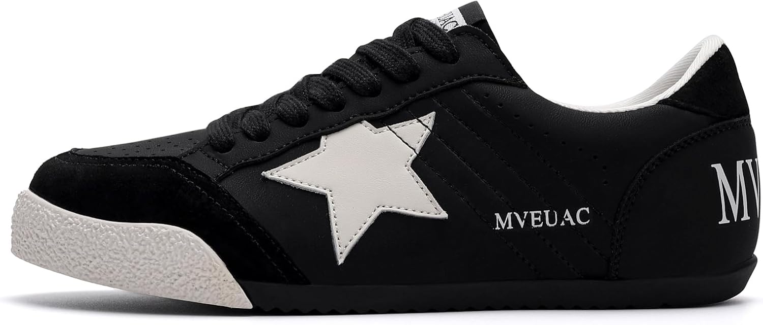 Women’s Star Sneakers Low Top – Comfortable Cushioned Skateboard Walking Shoes, Lace-Up, Party Sneakers for Walks,Working,Travel,Outdoor,Drives - Image 2