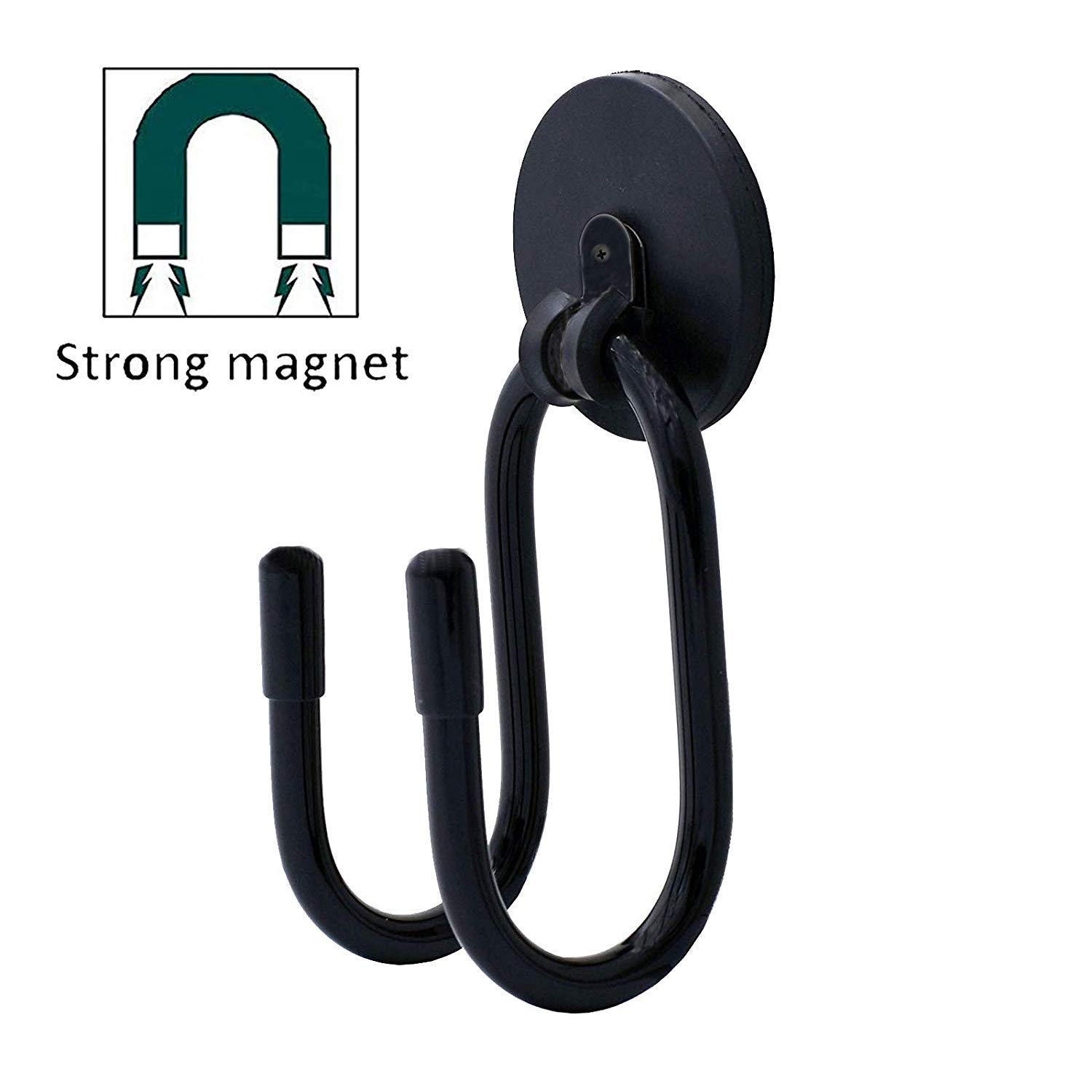 AUXPhome Magnetic Hanger Magnetic Hook Magnet Hanging Hook for Cap, Cowboy Hat, Hard hat, Cords,Tools,Bags,Towels, Helmet, Shoes, Umbrella, etc, Strong Magnet - No Scratches to The Surface - W Style