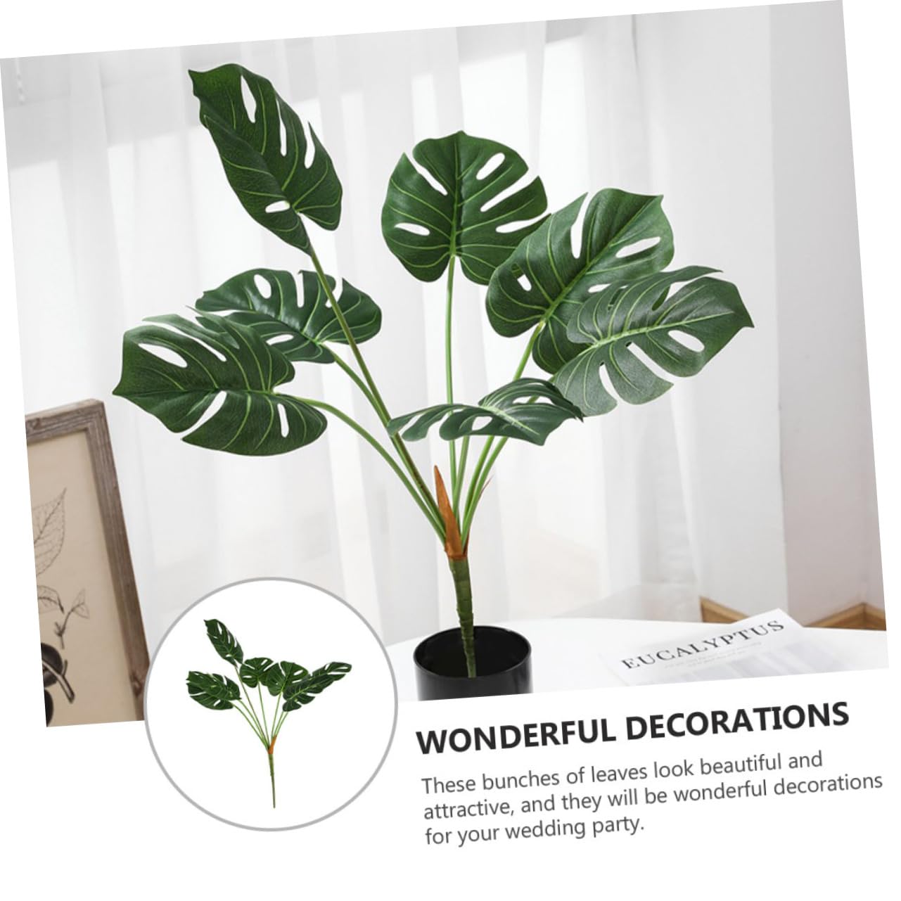 MAGICLULU 3pezzi Lifelike Per Decorazioni Domestiche Per Matrimoni e Verdeggianti Per e