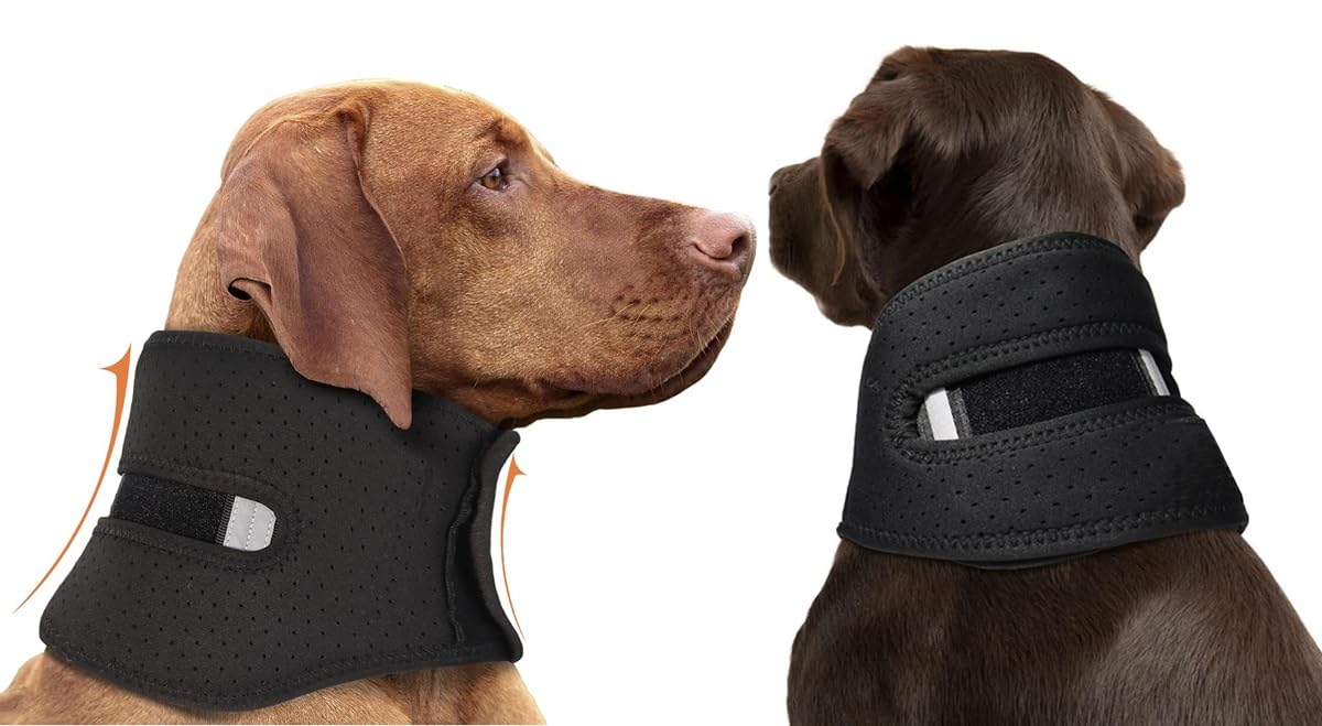 ZHHSUNY Pet Cervical Collar Neck Brace for Dog Cat Pain Relief,Canine Wrap Protect Wounds Heal Support,Due to Arthritis to Injury Cervical Brace Helps Recover from Cervical Sprains (M)