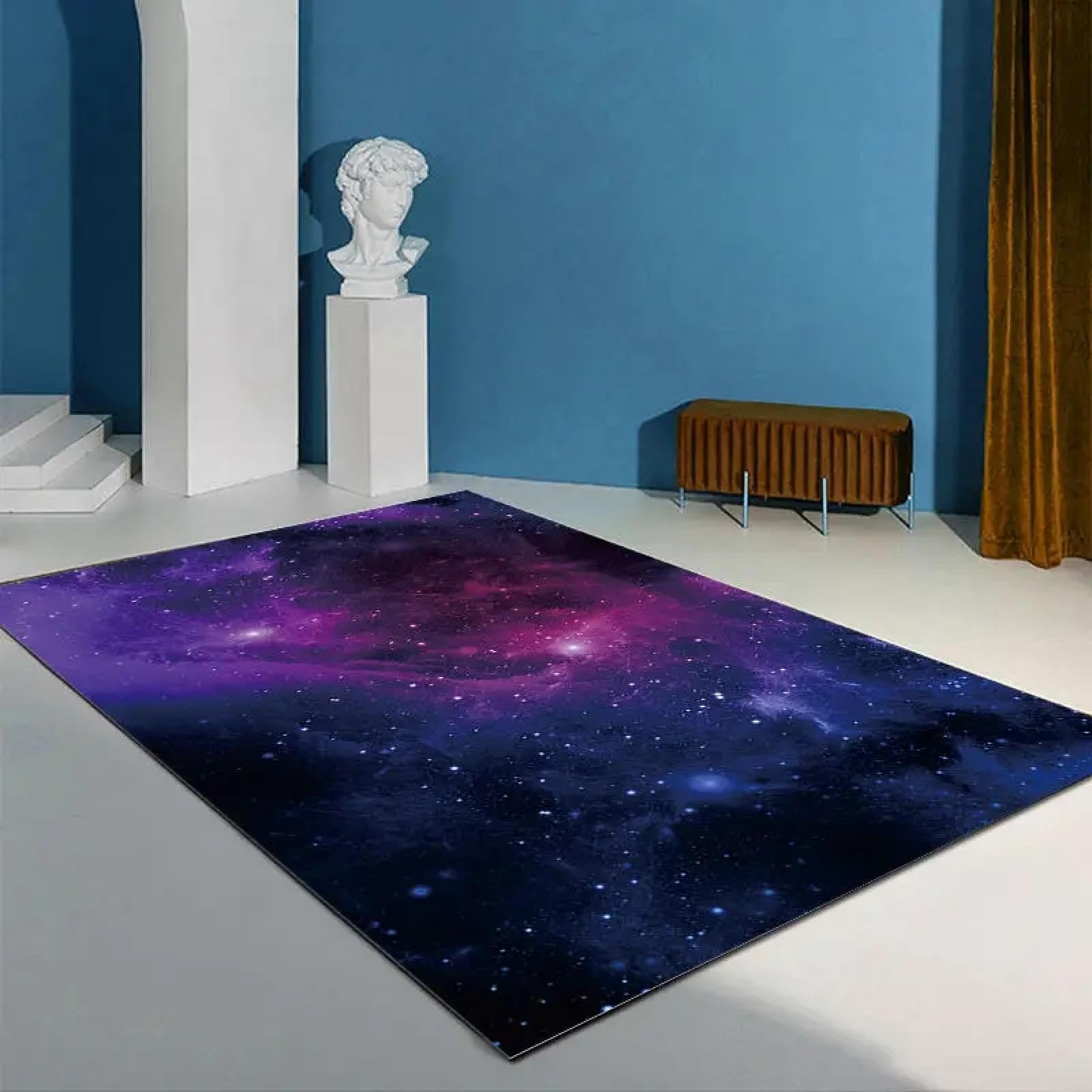 Tapis ciel étoilé 60x90 cm moderne pour salon et chambre d'enfant