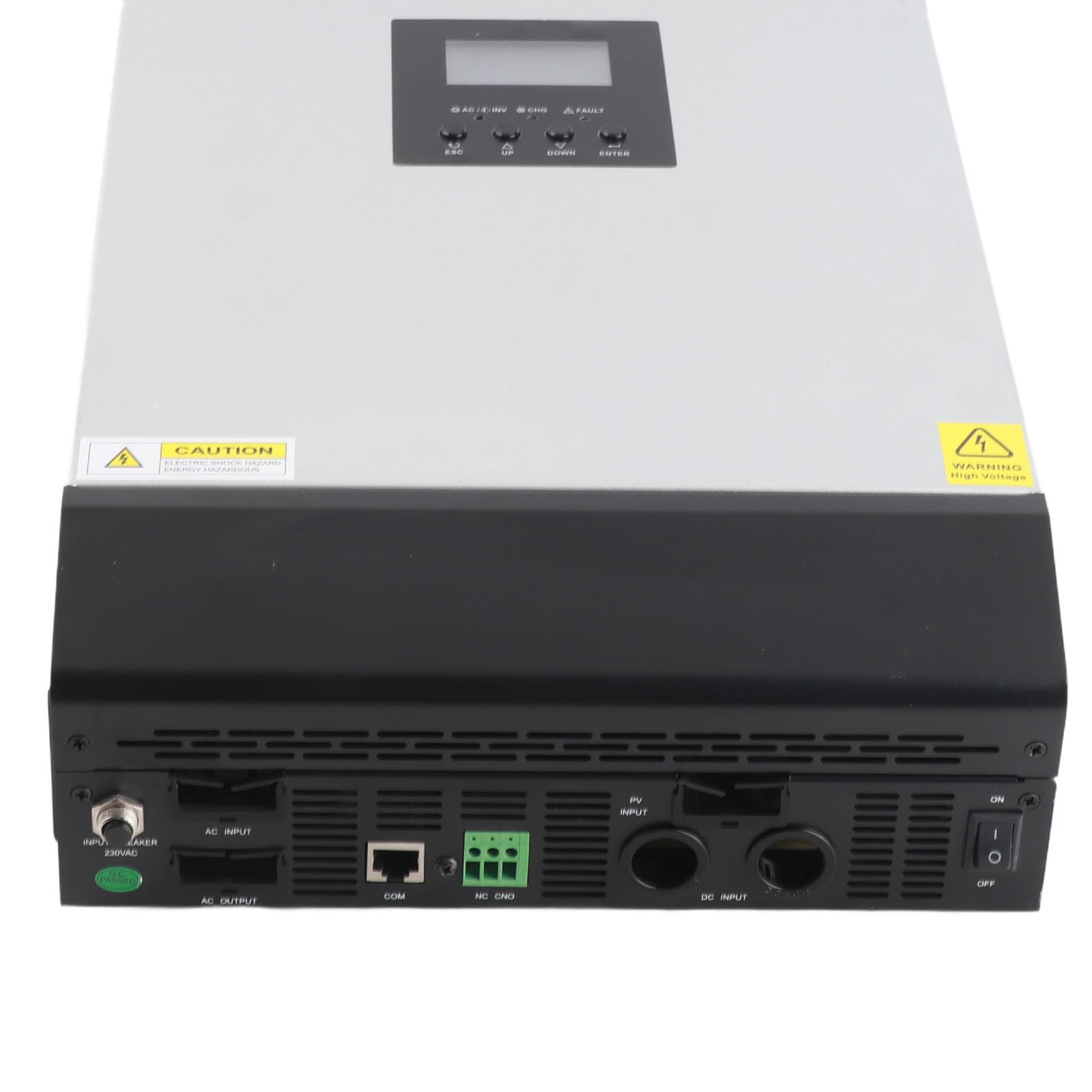 Cocoarm Cargador Inversor Solar Inversor Híbrido PWM 3KVA 2400W Onda Sinusoidal Pura 24VDC a 230VAC 50A Controlador para Usuarios de Energía de Respaldo Domésticos RV
