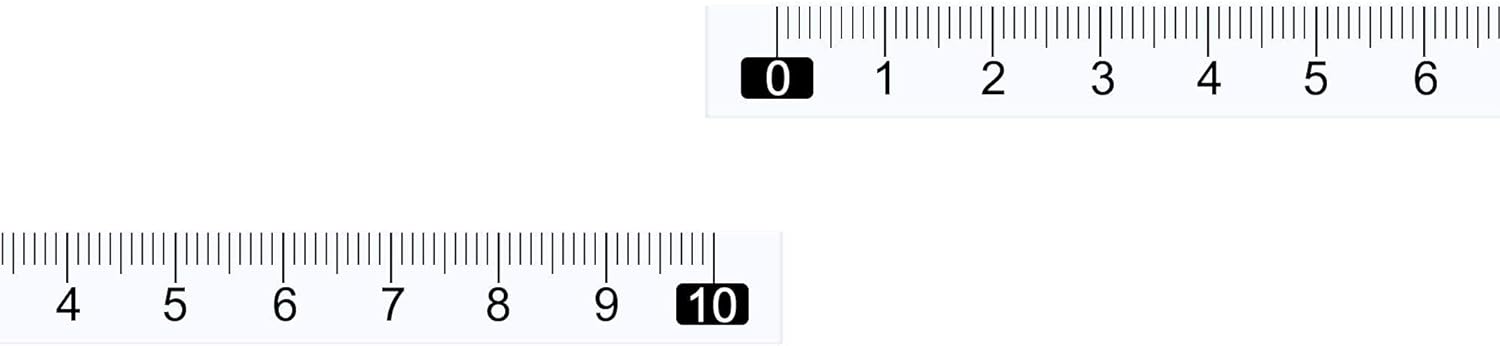 uxcell 10 Pcs Adhesive Backed Tape Measure 10cm Left to Right Read Measuring Tapes Stick on Workbench Ruler (Transparent)