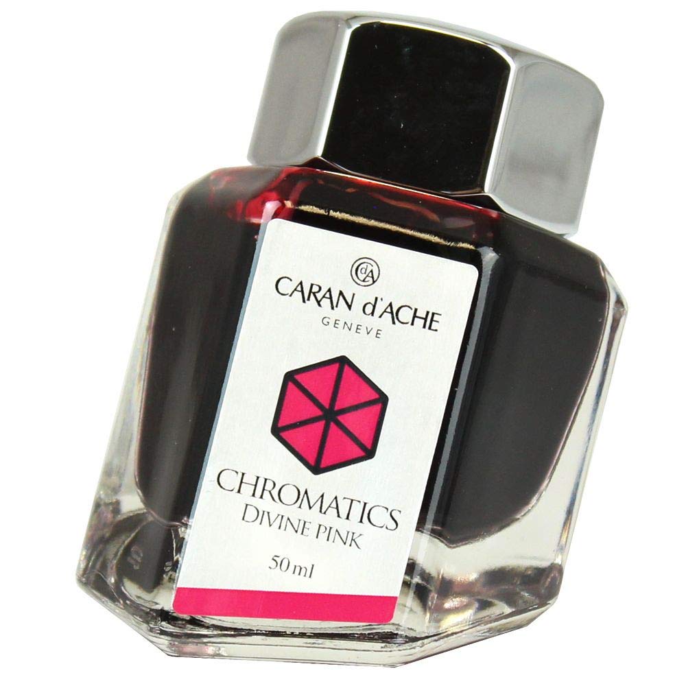 Caran d'Ache 50ml Chromatics Ink Bottle - Divine Pink