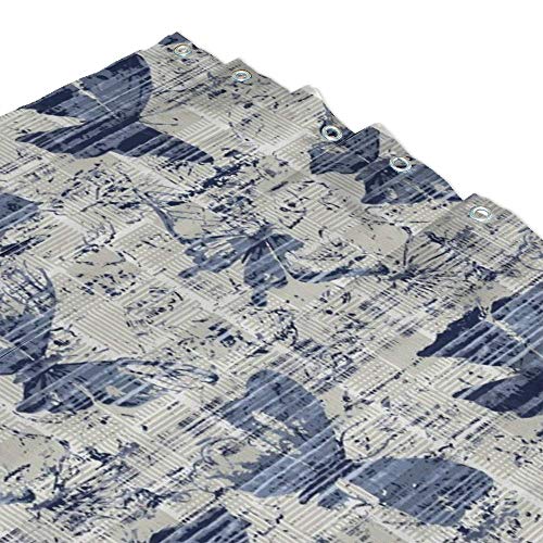 Rideau de douche en polyester de qualité supérieure motif papillon aquarelle 182cm - 4
