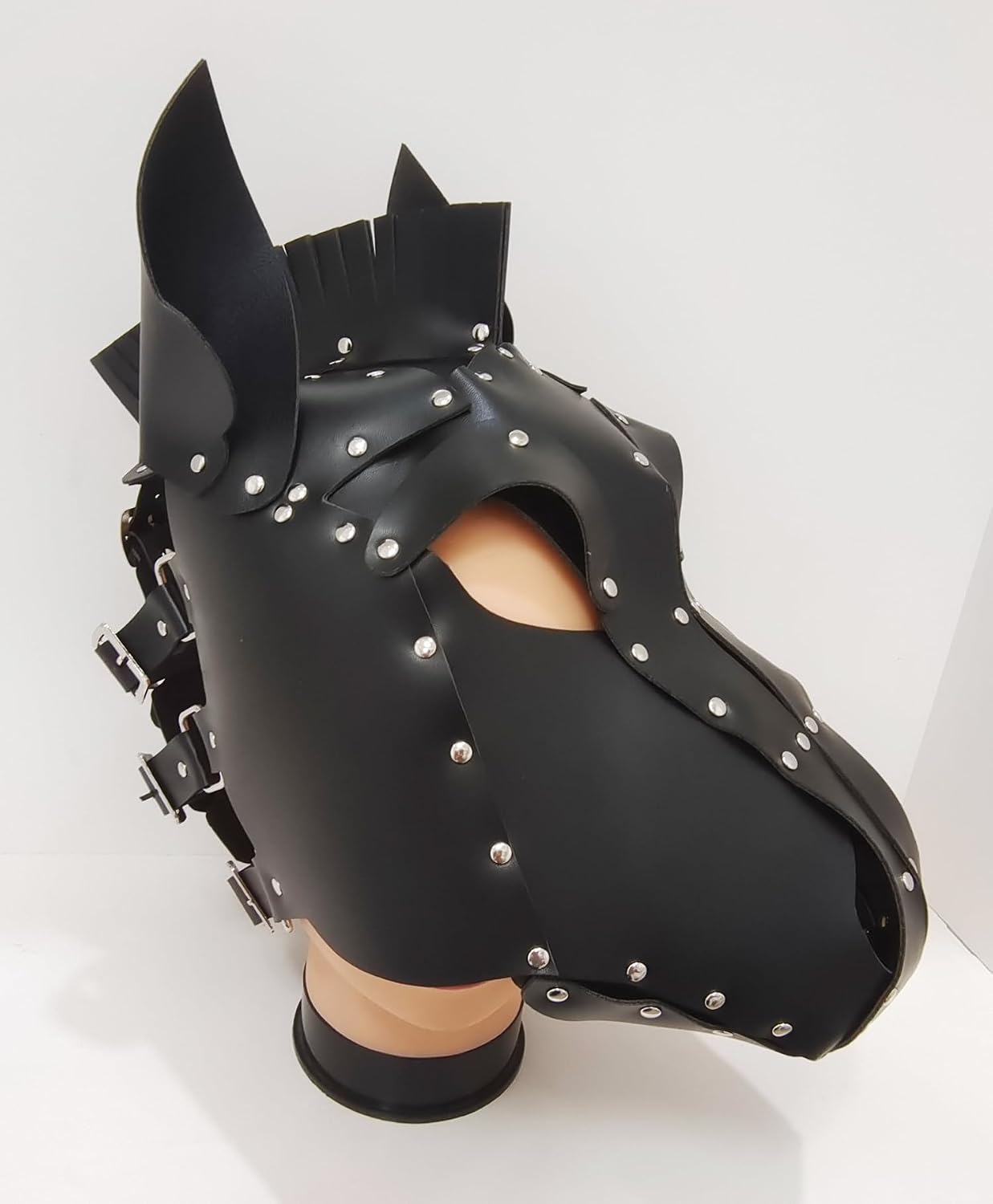 Handmade unicorn mask full face hood cosplay steampunk Halloween costume props