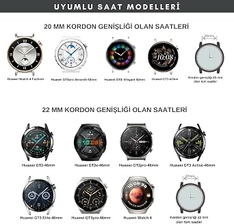 VAGAVE Huawei Watch GT4 GT5 GT6 PRO GT2 GT2e GT2pro GT3 GT3pro Watch 4 Deri Kordon