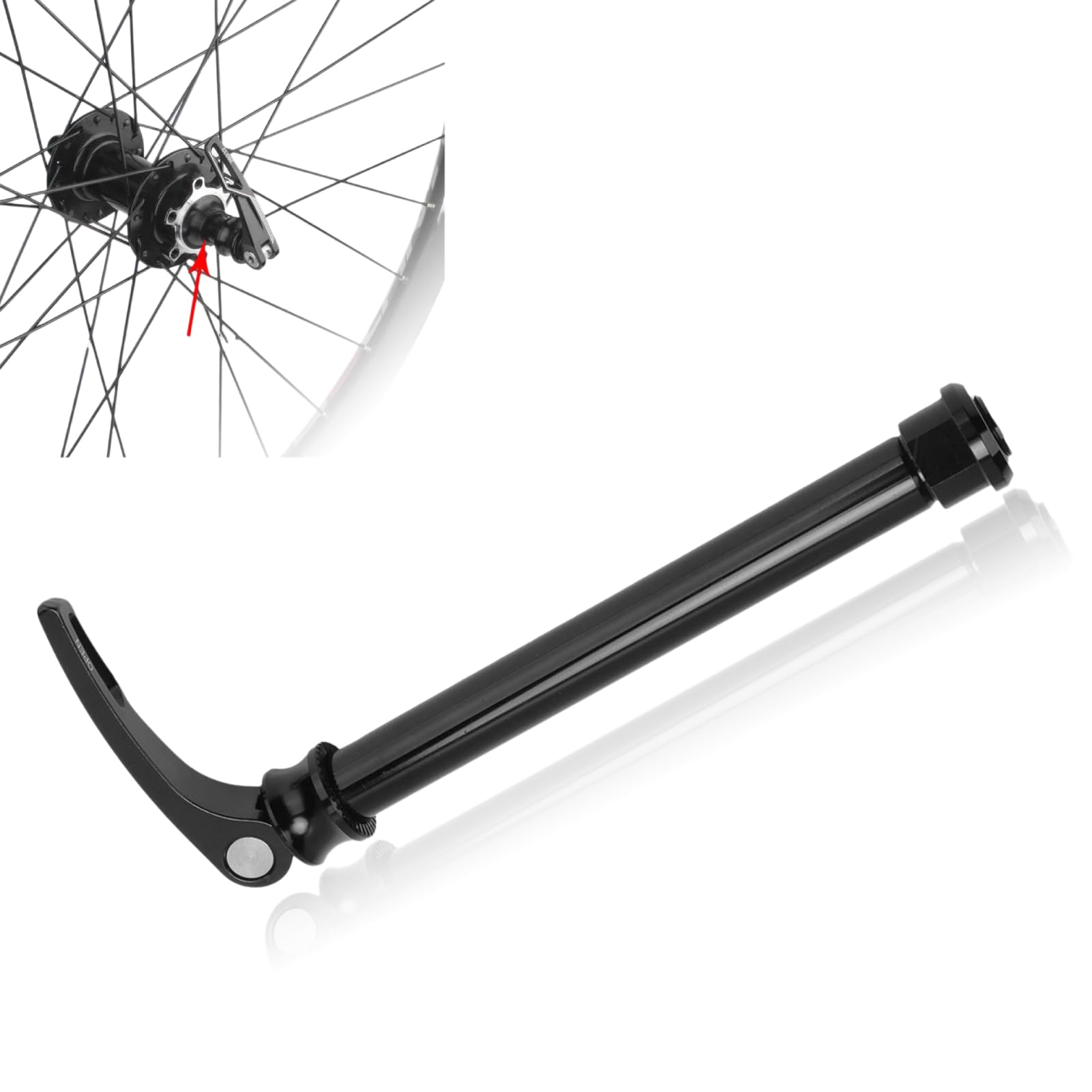 Bicycle Thru Axle Lever, Bike Front Fork Shaft Replacement Aluminium Alloy Lever Thru Bolt Quick Release Skewers Axle Wheel Hub Bike Front Thru Axle for Mountain Bike Road Bike