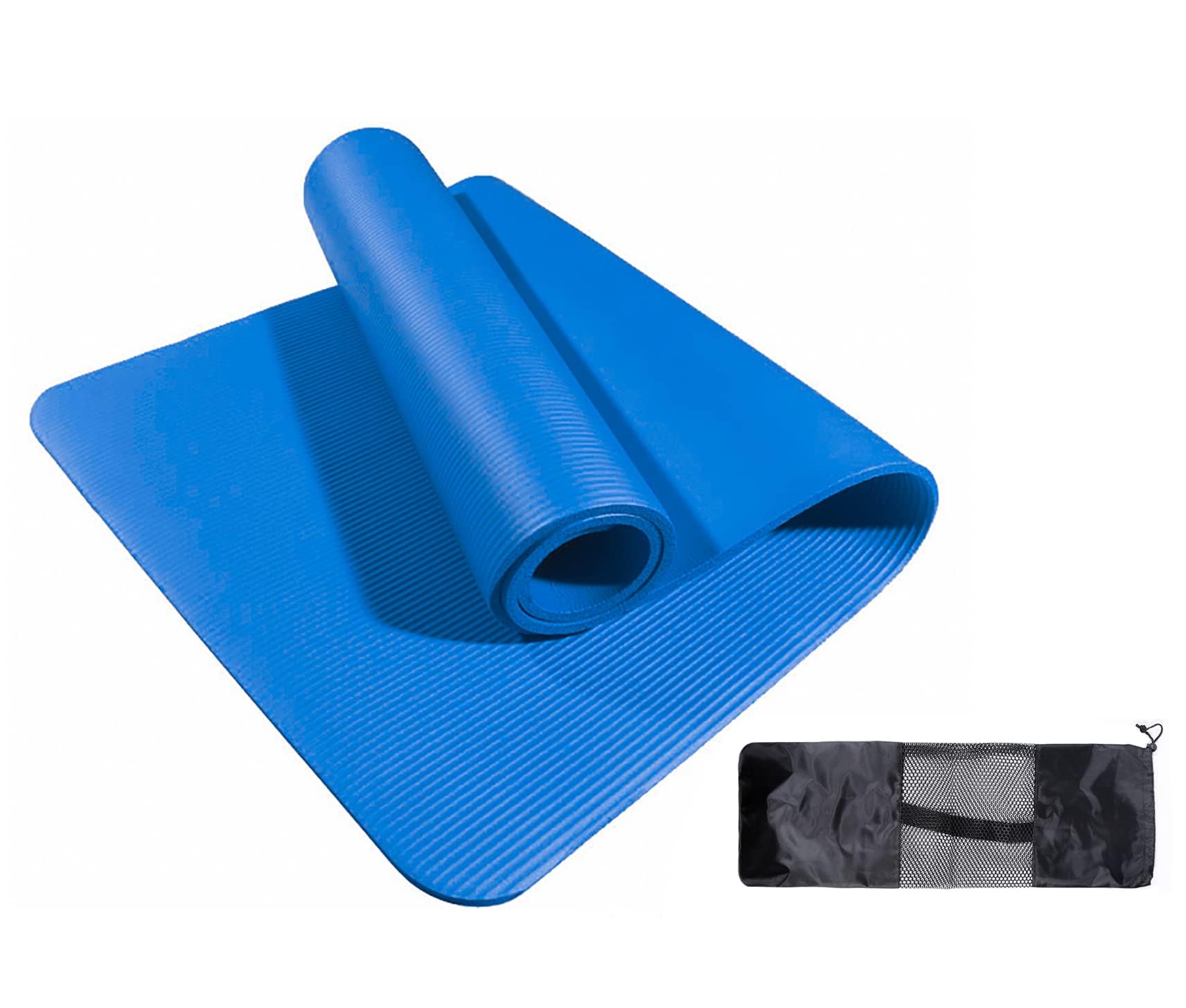 Esterilla Deporte Yoga Pilates Fitness Colchoneta Gimnasia Antideslizante,alfombras yoga NBR Alta Densidad Gruesa 8 y 15mm Diseñada para Pilates y Entrenamiento
