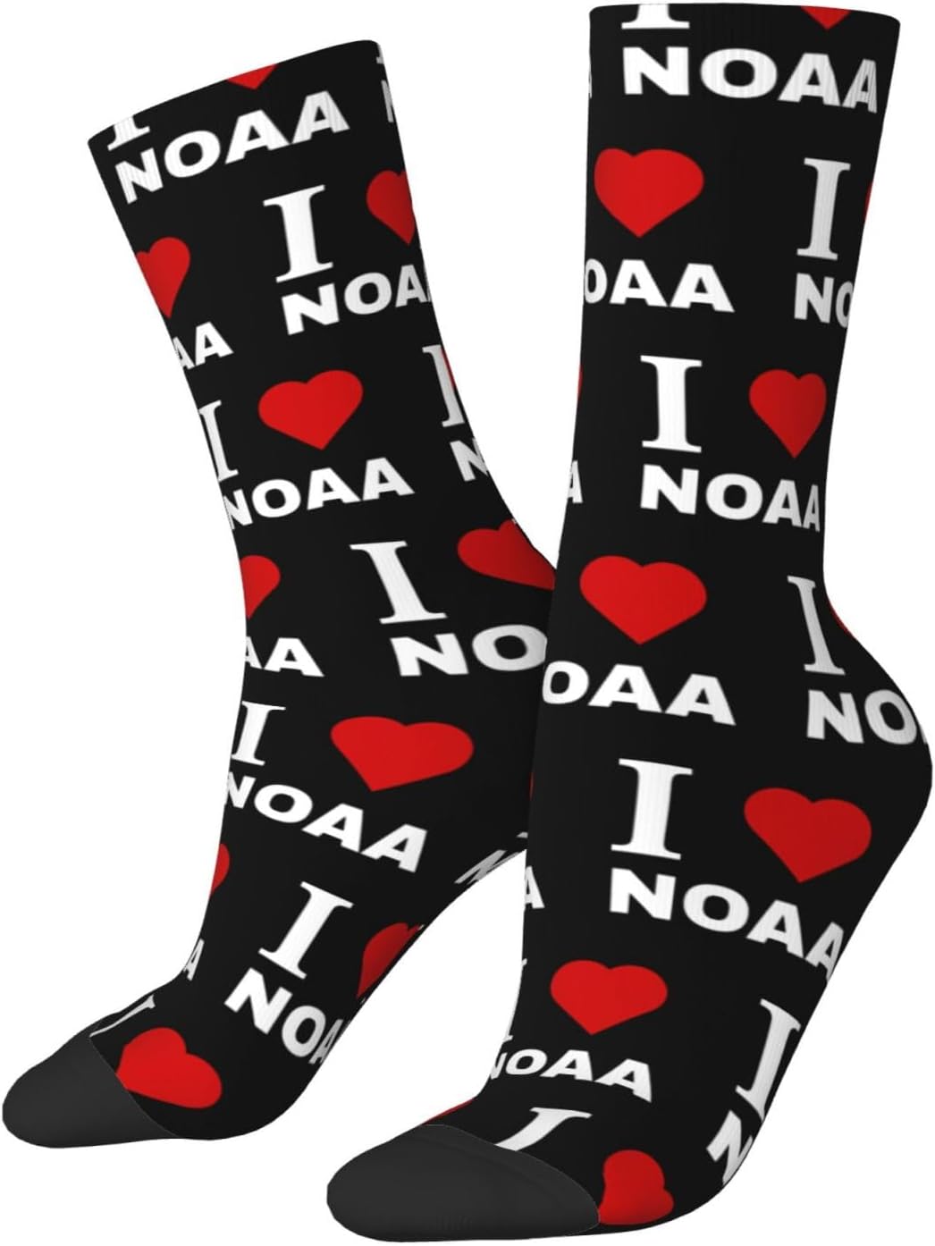 I love NOAA Socks For Men Women Sport Crew Athletic Running Wicking Socks