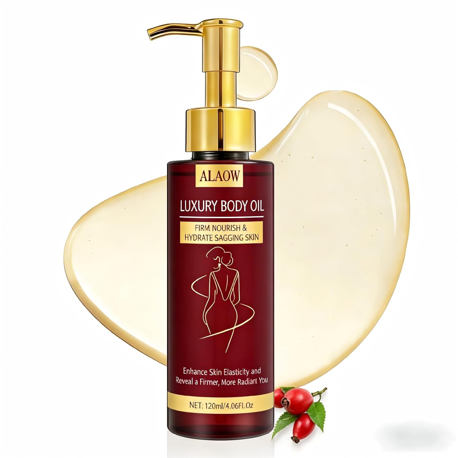 Firming Body Oil for Tightening & Hydrating – Natural Ingredients- Fast-Absorbing, Non-Greasy Body Oil for Skin Tightening & Hydration, Suitable for Full Body (Thighs, Belly, Arms), 4 Fl Oz