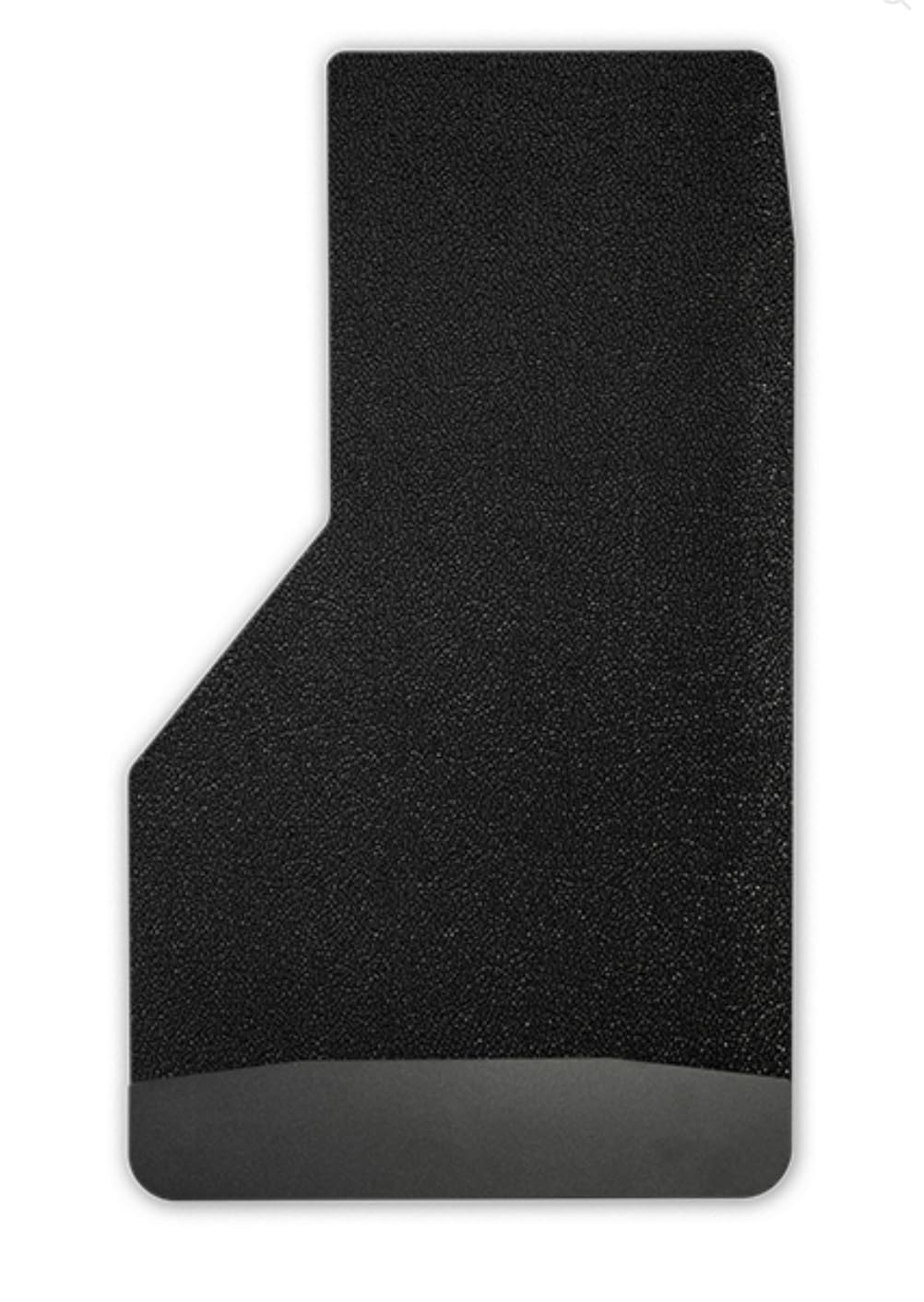 No Drill, Specific Design Rear Mud Flaps for The 2020+ GMC 2500/3500 Pickups with Black-Powder Coated Stainless Steel Weights Pre-Installed; 14" W x 20" H