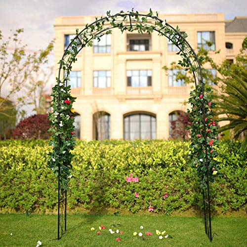 1. Go Steel Garden Arch, 7'2'' High X 4'5'' Wide, Garden Arbor For Various Climbing Plant, Outdoor Garden Lawn Backyard #TOP1
