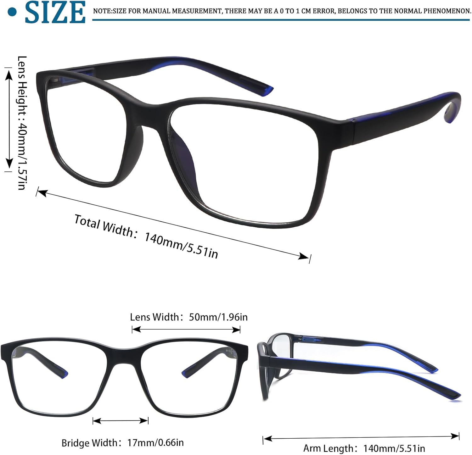 VIDEBLA 4 Pack Progressive Multifocus Reading Glasses for Men Women Lightweight Blue Light Blocking Eyeglasses Spring Hinge