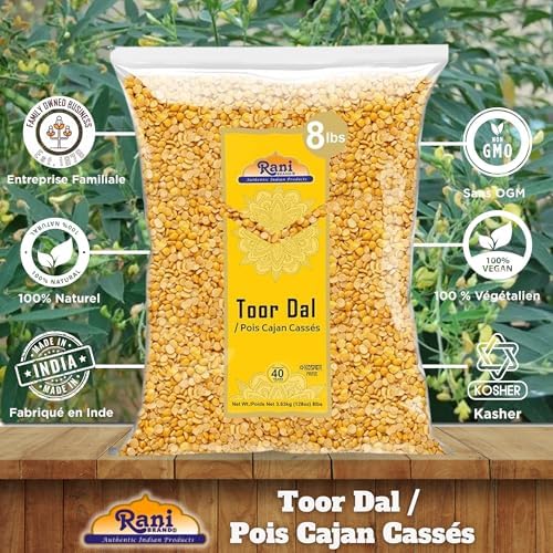Rani Toor Dal (Split Pigeon Peas) 128oz (8lbs) 3.63kg Bulk ~ All Natural | Gluten Friendly | Non-GMO | Vegan | Indian Origin - 5