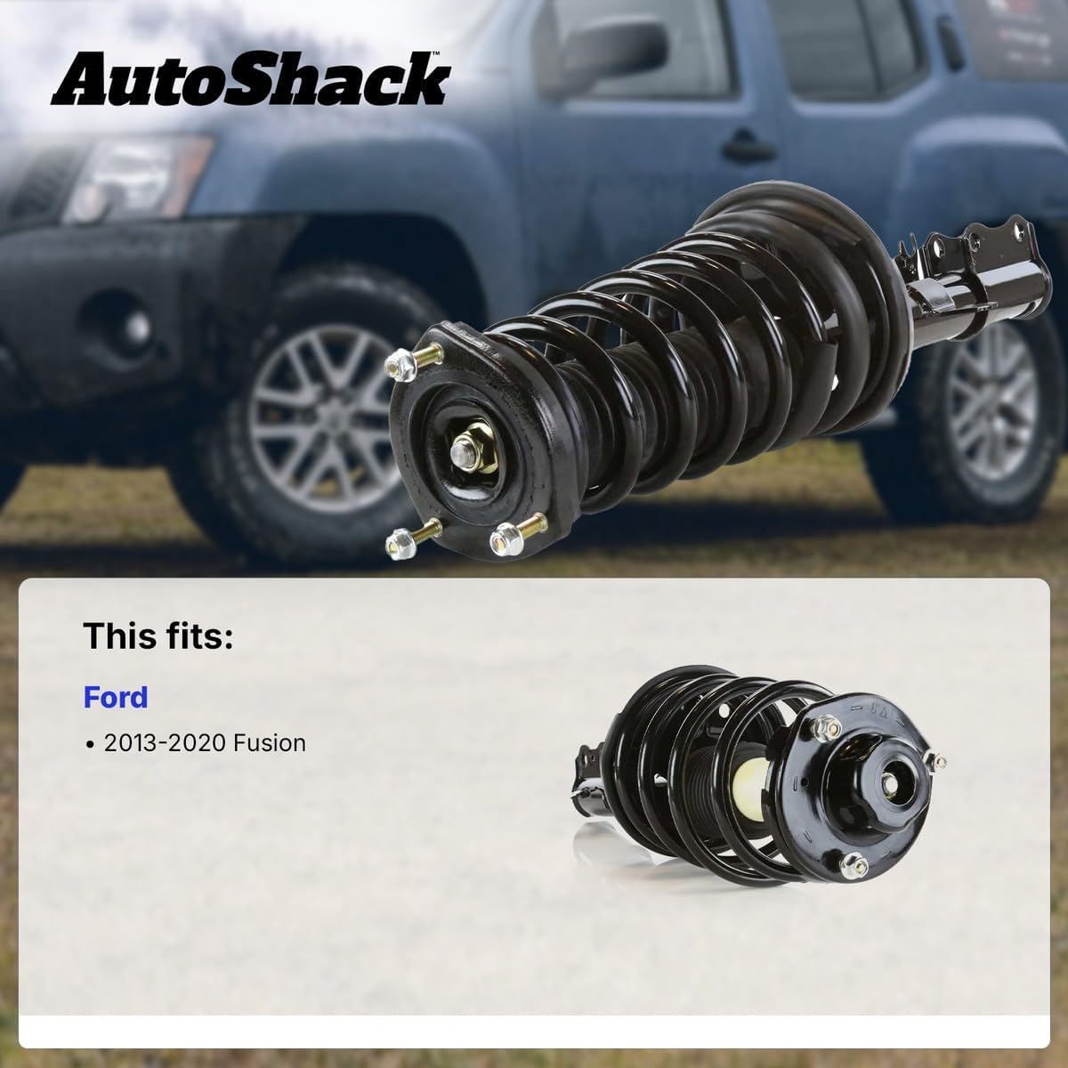 AutoShack Front Complete Strut & Coil Spring Left or Right Replacement for 2013-2020 Ford Fusion 1-PC