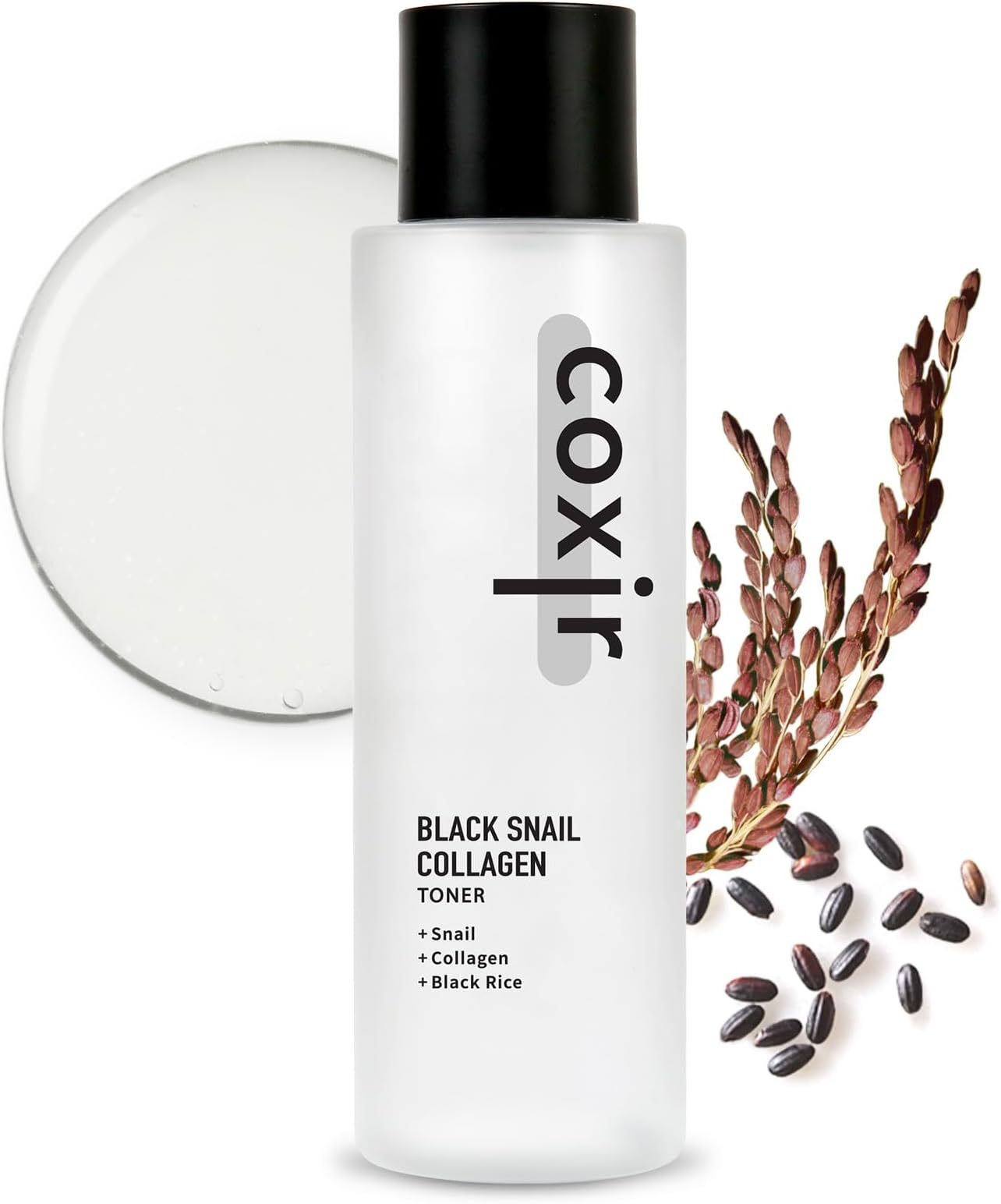 COXIR Black Snail Collagen Toner (150 Ml, 5.07 Fl.Oz.) - Firming Skin Booster