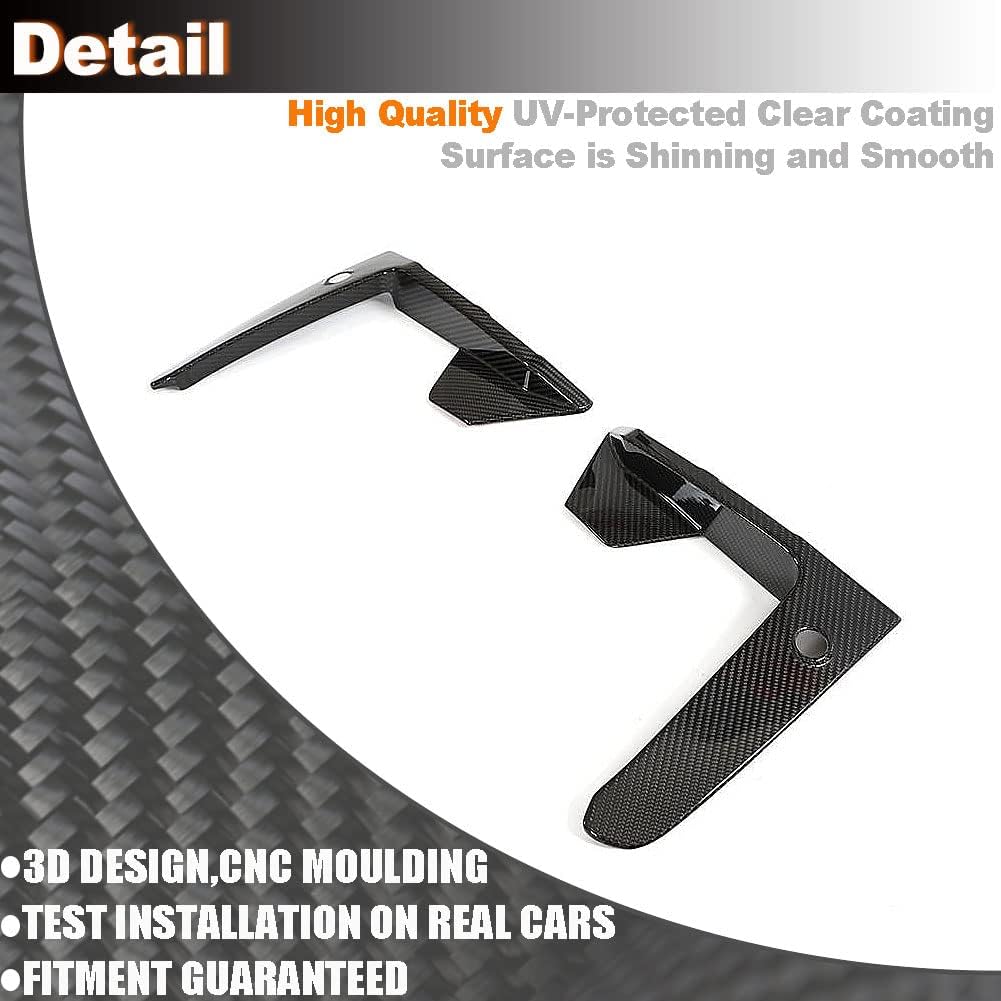Dry Carbon Fiber Front Bumper Fin Air Vent Fits for BMW F95 X5M F96 X6M 2020-2023 Front Bumper Canards Apron Flap Front Bumper Splitter Factory Outlet