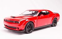 Vista 3 de Dodge Challenger SRT Hellcat Widebody Red 1/24 modelo fundido a presión 2018 por Motormax 79350