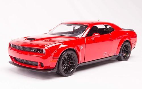Miniatura 3 de Dodge Challenger SRT Hellcat Widebody Red 1/24 modelo fundido a presión 2018 por Motormax 79350
