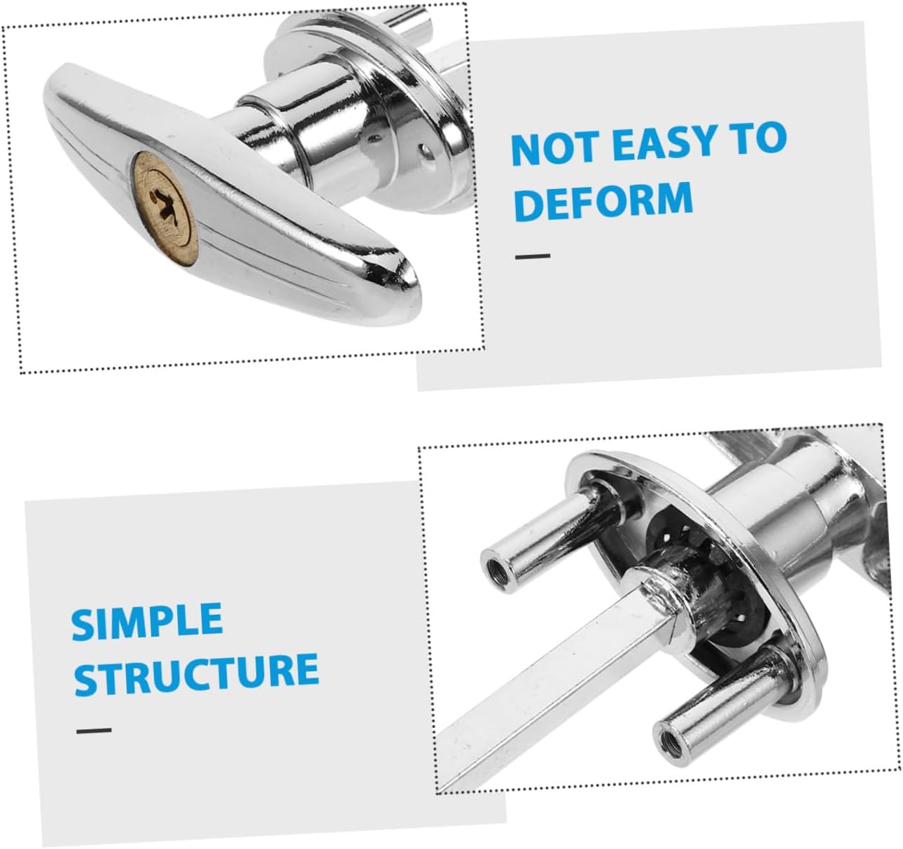 DOITOOL Garage Door Lock Kit Keys T-Type Emergency Lock Replacement Garage Door Hardware for Security Compatible