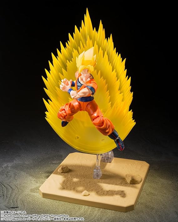 TAMASHII NATIONS S.H. Figuarts Dragon Ball Z Super Saiyan Son Goku Effect Parts Set - Instantaneous Movement Kamehameha Wave - Approx. 5.9 inches 150 mm, ABS & PVC, Pre-painted Articulated Action