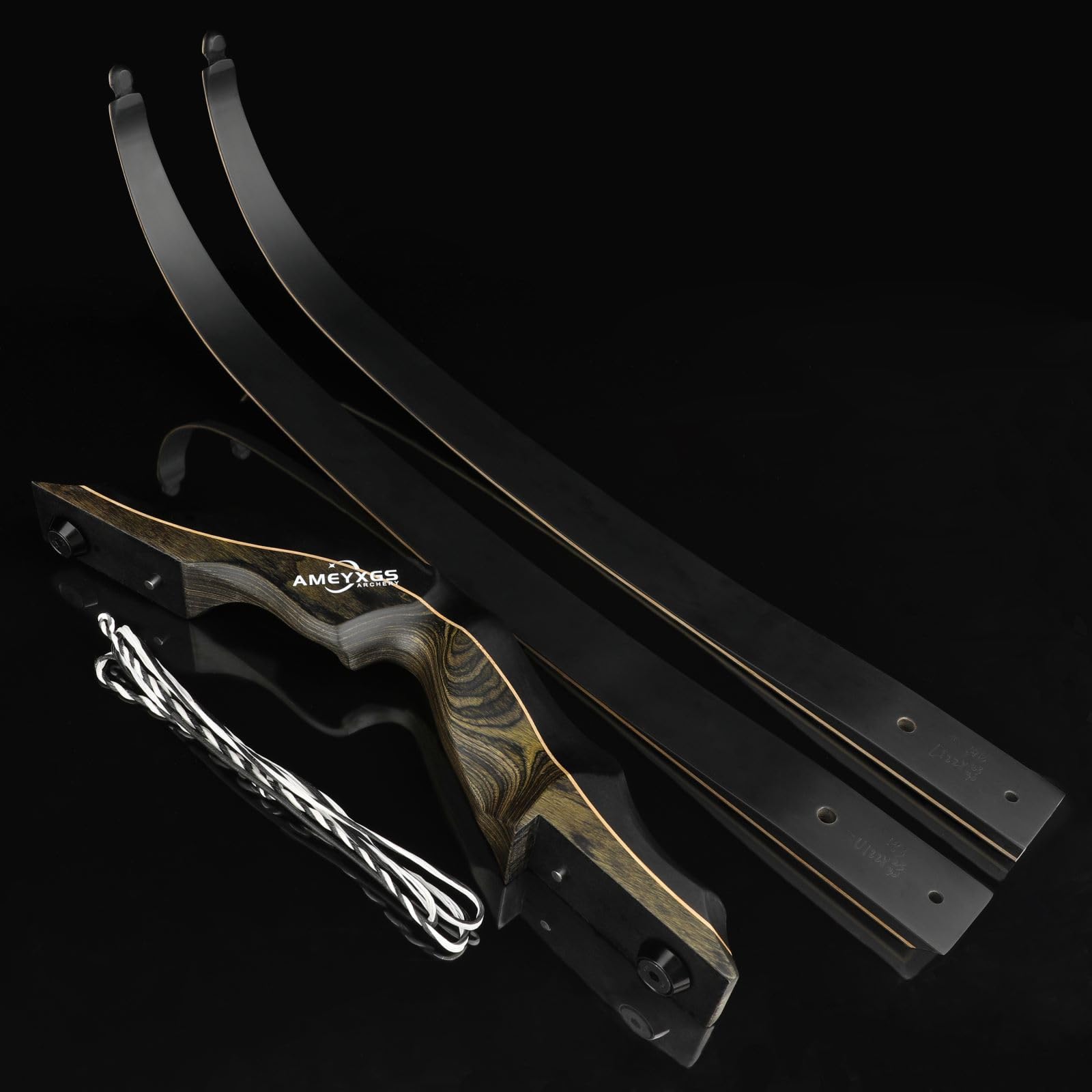Tiro con l'arco 62 pollici Takedown Recurve Bow Alzata in legno Arco ricurvo professionale da competizione per tiro al bersaglio 20-60 libbre Regolabile