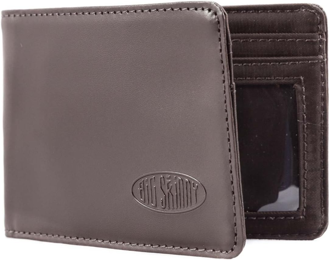 Big Skinny Men's Acrobat Leather Money Clip Slim Wallet, Holds Up to 20 Cards