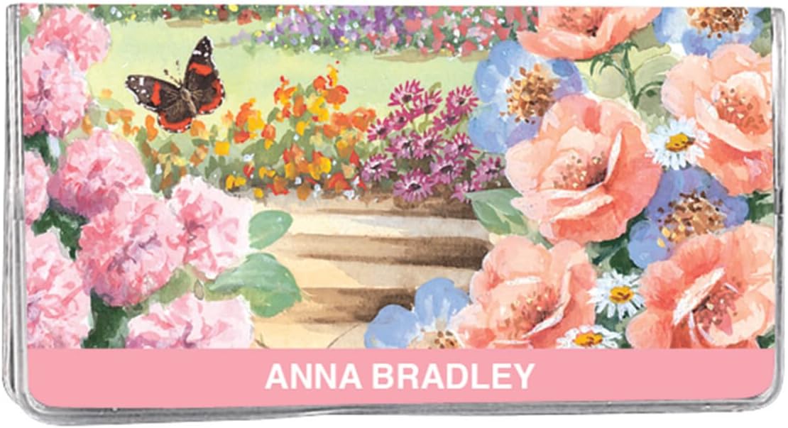Personalized Butterfly Garden Two Year Planner - Pocket Sized Calendar Ideal for Purses, Briefcases, or Backpacks – 6 ¾ inches x 3 5/8 inches, 2023-2024