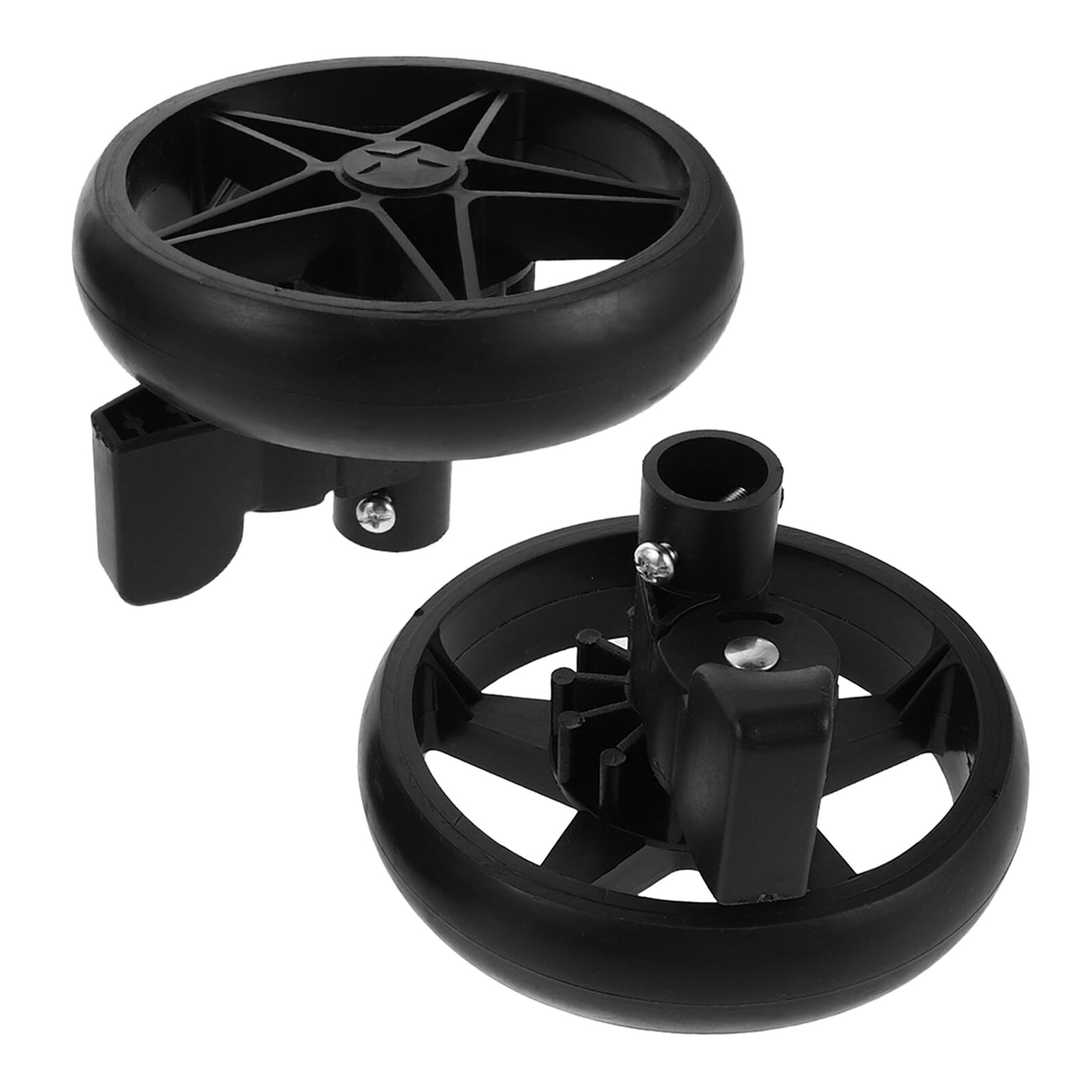 2 Pièces Roues Silencieuses avec Frein pour Walker Roues de Remplacement pour Poussette Trolley et Apprentissage Garçon Fille Accessoires Durables et Stables