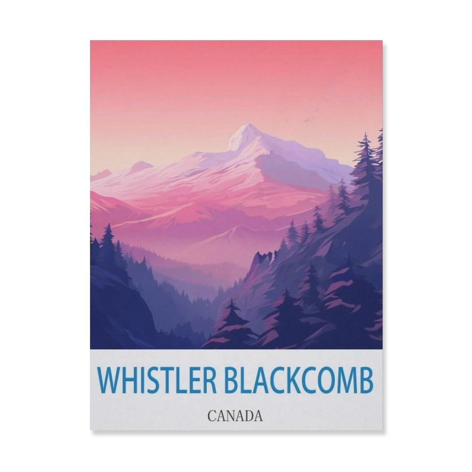 Whistler Blackcomb Canada，Funny Toilet Poster Sign, Vintage Metal Tin Sign, Bathroom Poster, Bathroom Decor, Home Wall Decor Art Tin Sign Plaque(15x30cm）6x12 inch-EI24