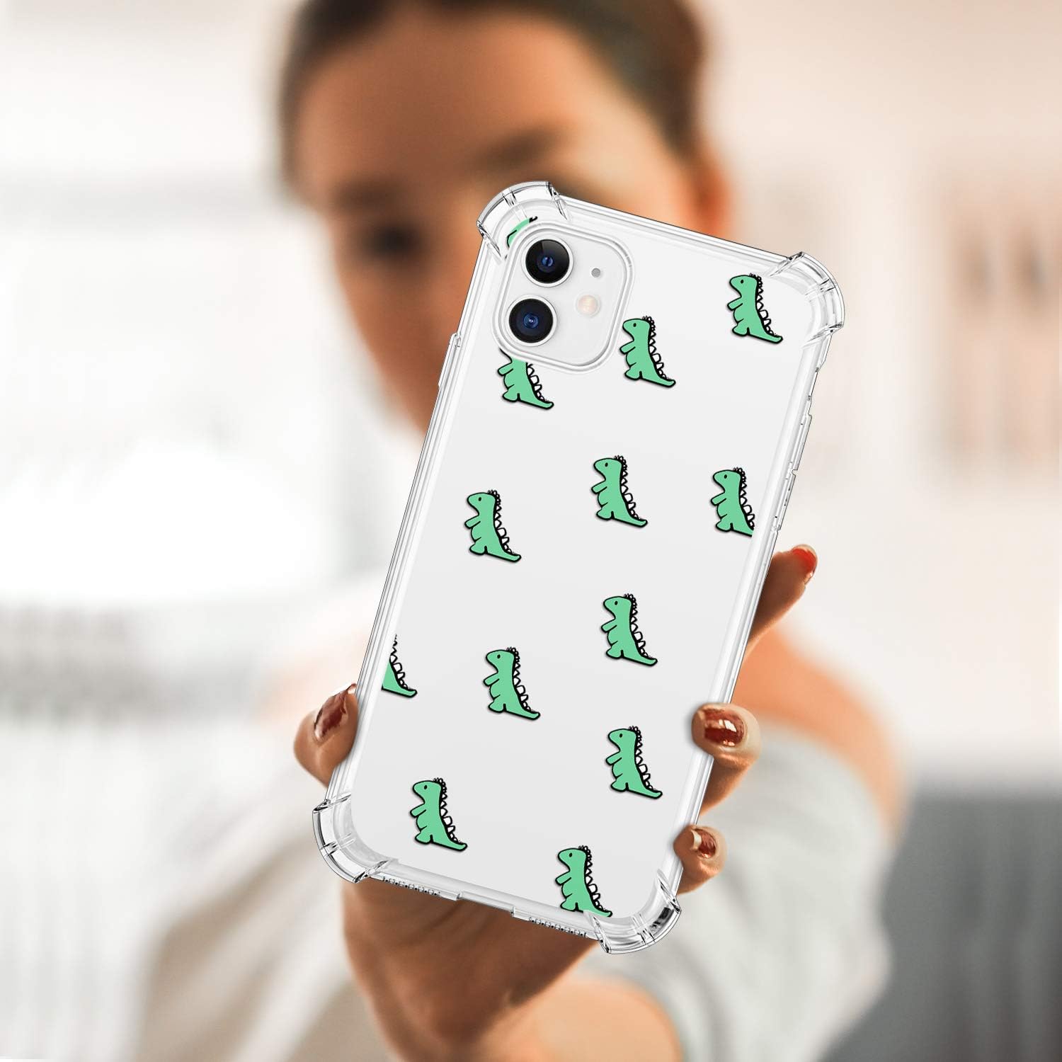 YESPURE Cute Case for iPhone 11,Dinosaur Pattern Designed for iPhone 11 Phone Case with Soft Slim Thin TPU Bumper Anti-Yellow Anti-Scratch Shockproof Protective Cover 6.1 inch - Cute Dinosaur 04#
