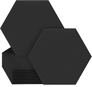 Sponsored Ad - JBER Professional Hexagon Acoustic Foam Panels, Sound Proof Padding Soundproofing Absorption Panel, 14 X 12...
