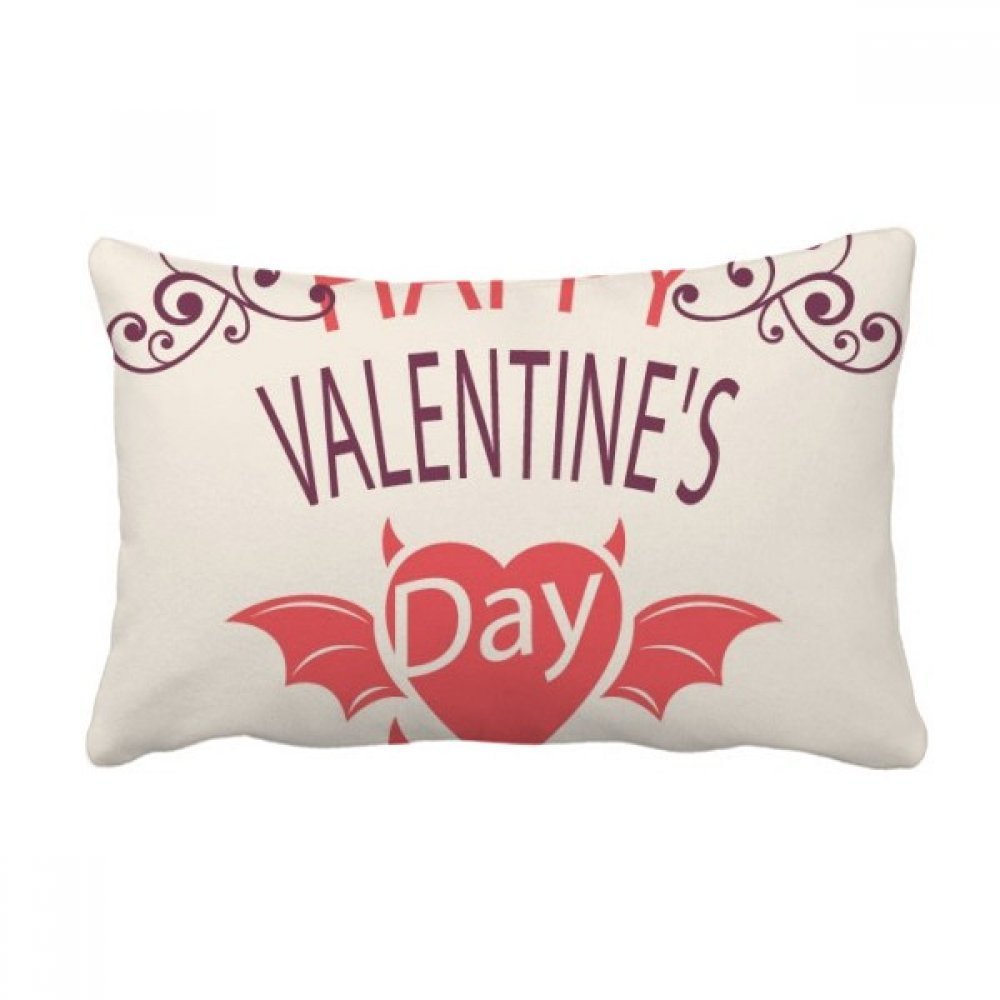 Coussin lombaire Coeur Diable St Valentin pour soulager le dos sur un canapé inconfortable