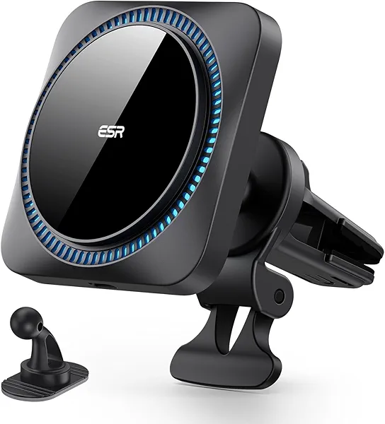 ESR for MagSafe Car Mount Charger with CryoBoost, Phone Cooling MagSafe Car Charger, Magnetic Wireless Car Charging, Air Vent/Dashboard Car Phone Holder for iPhone 17/16/15/14/13/12,S25, Fast Charging