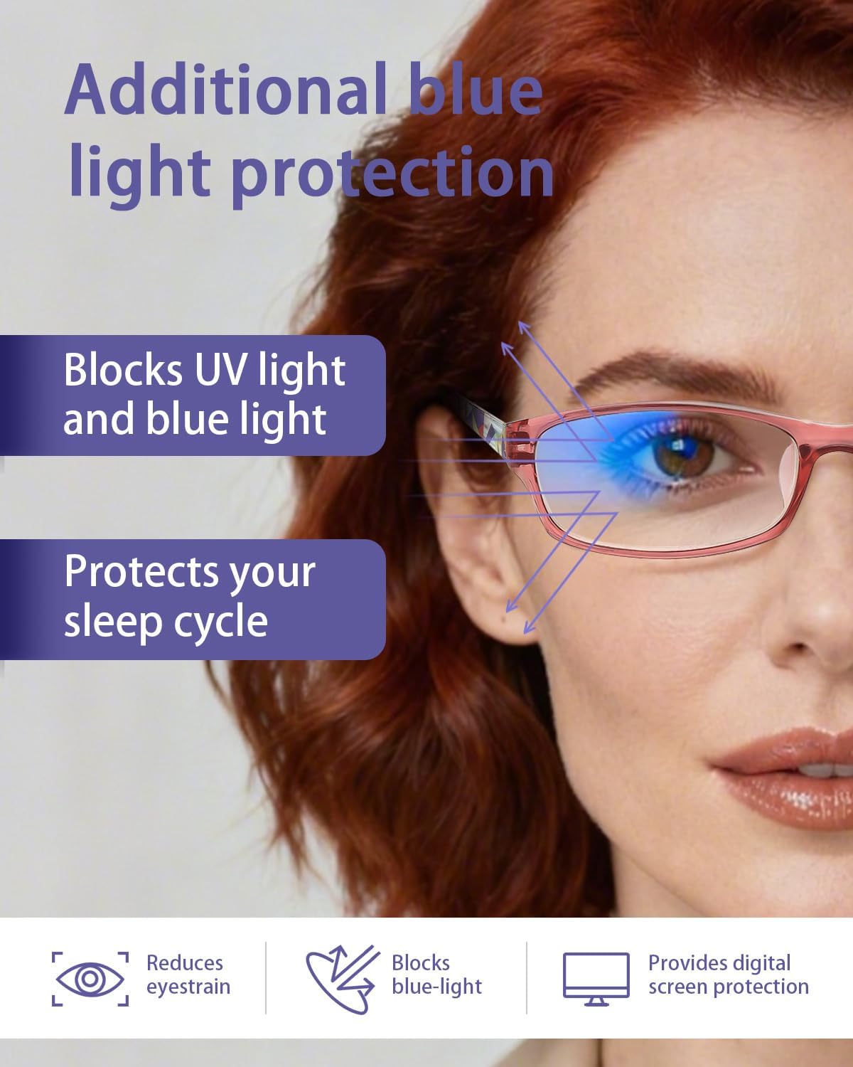 Suertree Women's Fashion Reading Glasses, 5 Pairs Blue Light Blocking Readers with Durable Spring Hinges, Stylish Anti-Glare Eyewear for Computer Use (2.0 Magnification) - Image 2