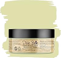 Vista 282 de Dixie Belle Paint Company - Pintura con acabado de tiza para muebles, color blanco lino (Drop Cloth), 8 fl oz, pintura mineral color blanco lino mate