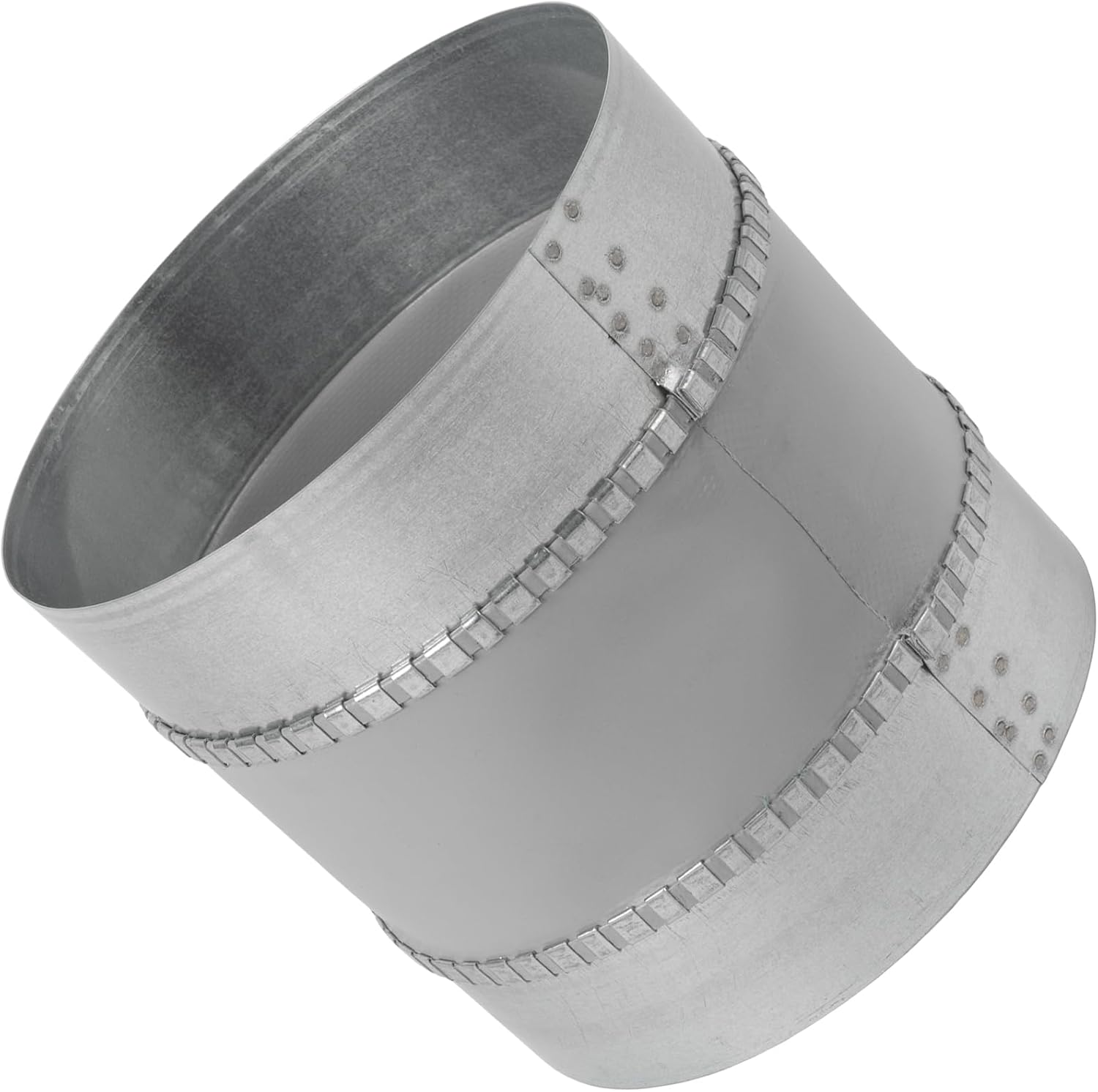 Vent Systems 6" Inch Flexible Vibration-Reducing Female Fit Duct Connector – Galvanized Steel HVAC Ducting for Joining Two Male Duct Fittings – Dust Collection Fittings Inline Noise-Reducing Coupler