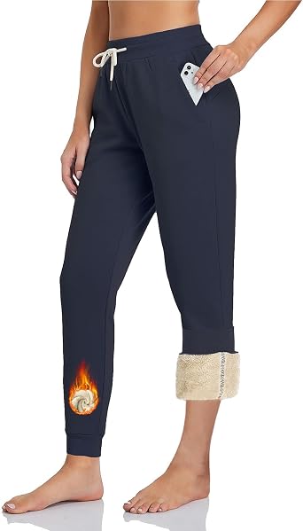 Inno Women's 28 31 34 36 Sherpa Fleece Lined Joggers Warm Sweatpants