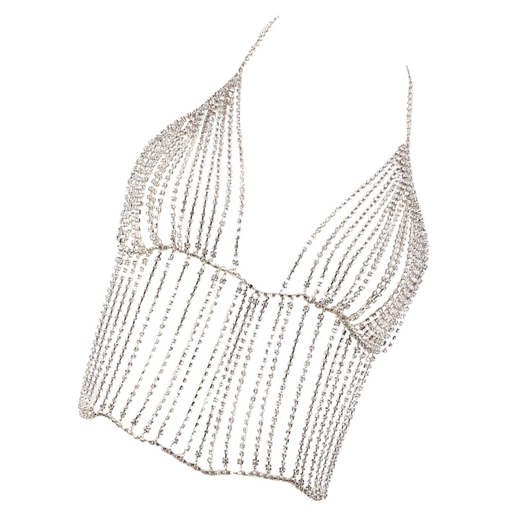 Fenteer 1 Kette BH-Kette Schulterkette Sommer Bikini Halskette Schmuck -Ketten-BH-Geschirr