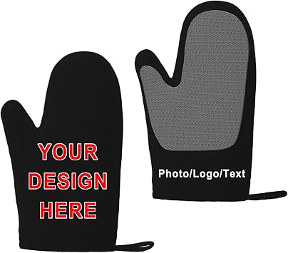 Custom Oven Mitts Set Personalized Kitchen Mitt, 1-100 Pairs