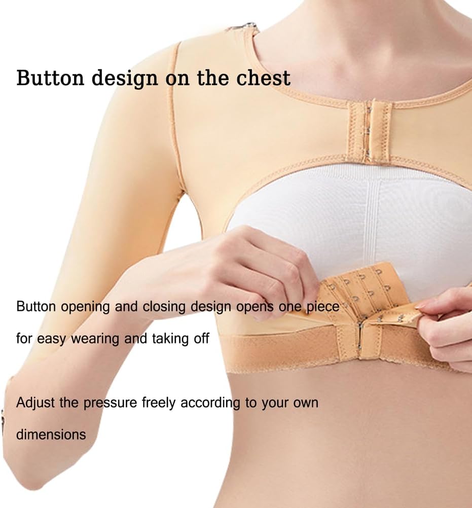 Arm Compression Sleeves Posture Corrector Tops Shapewear for Women Post Surgical Slimming Sleeves